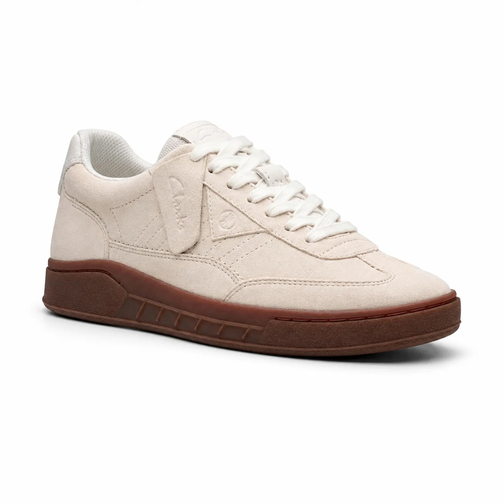 Clarks CraftRally Ace men's off-white suede trainers 26184397