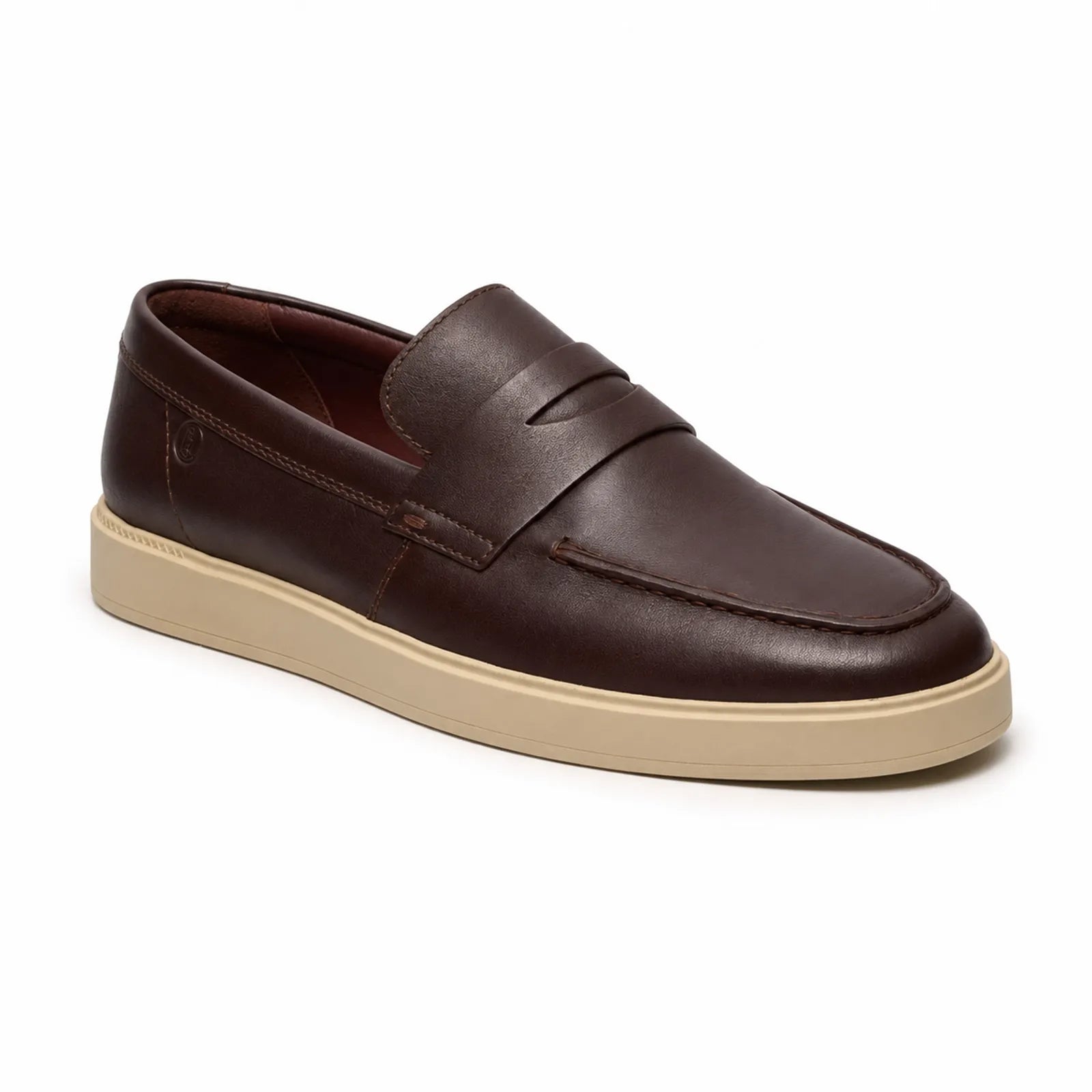 Clarks Lockford Easy men's brown leather loafers with lightweight slip-on design