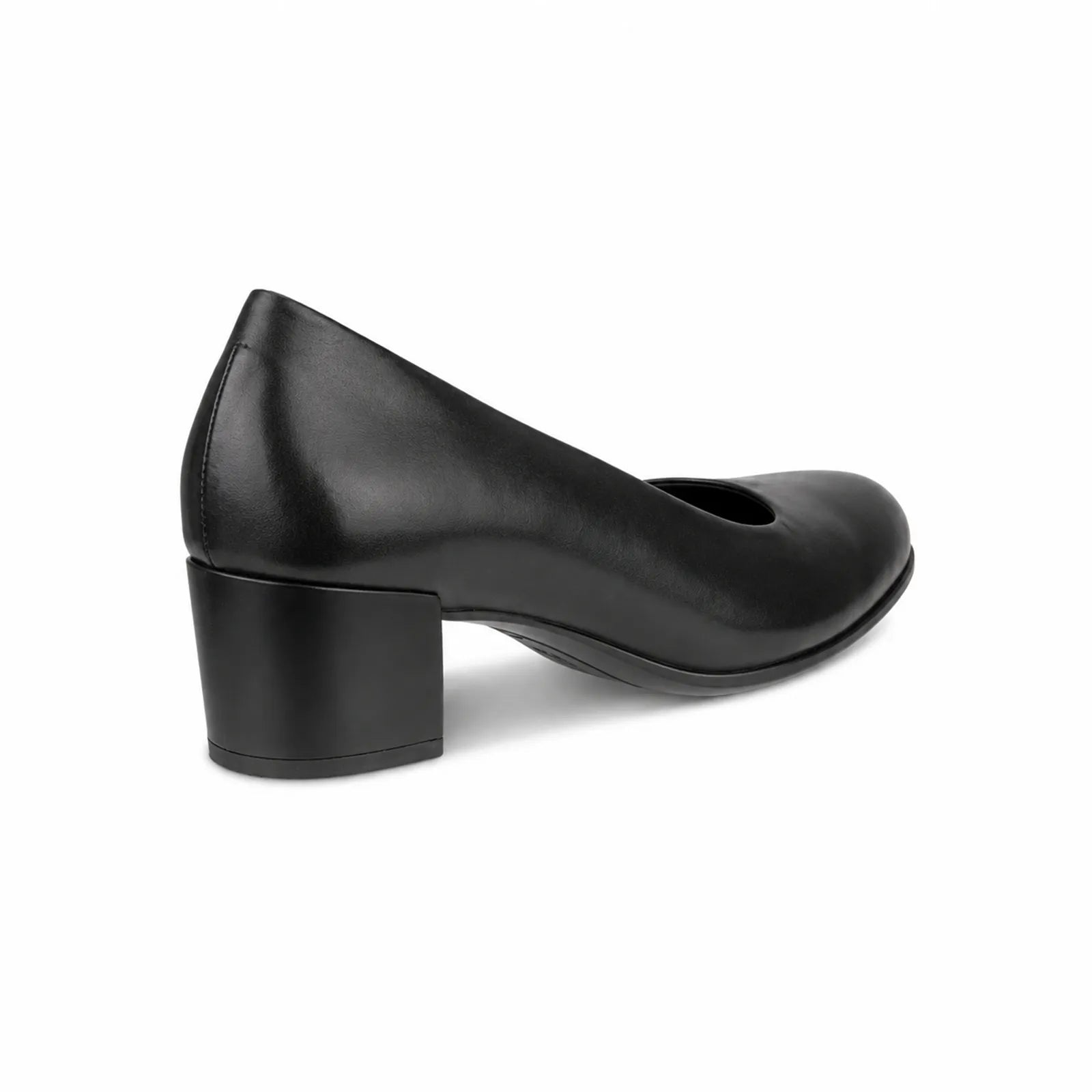 Side view of ECCO Dress Classic 35 women's black pumps with lightweight PU sole