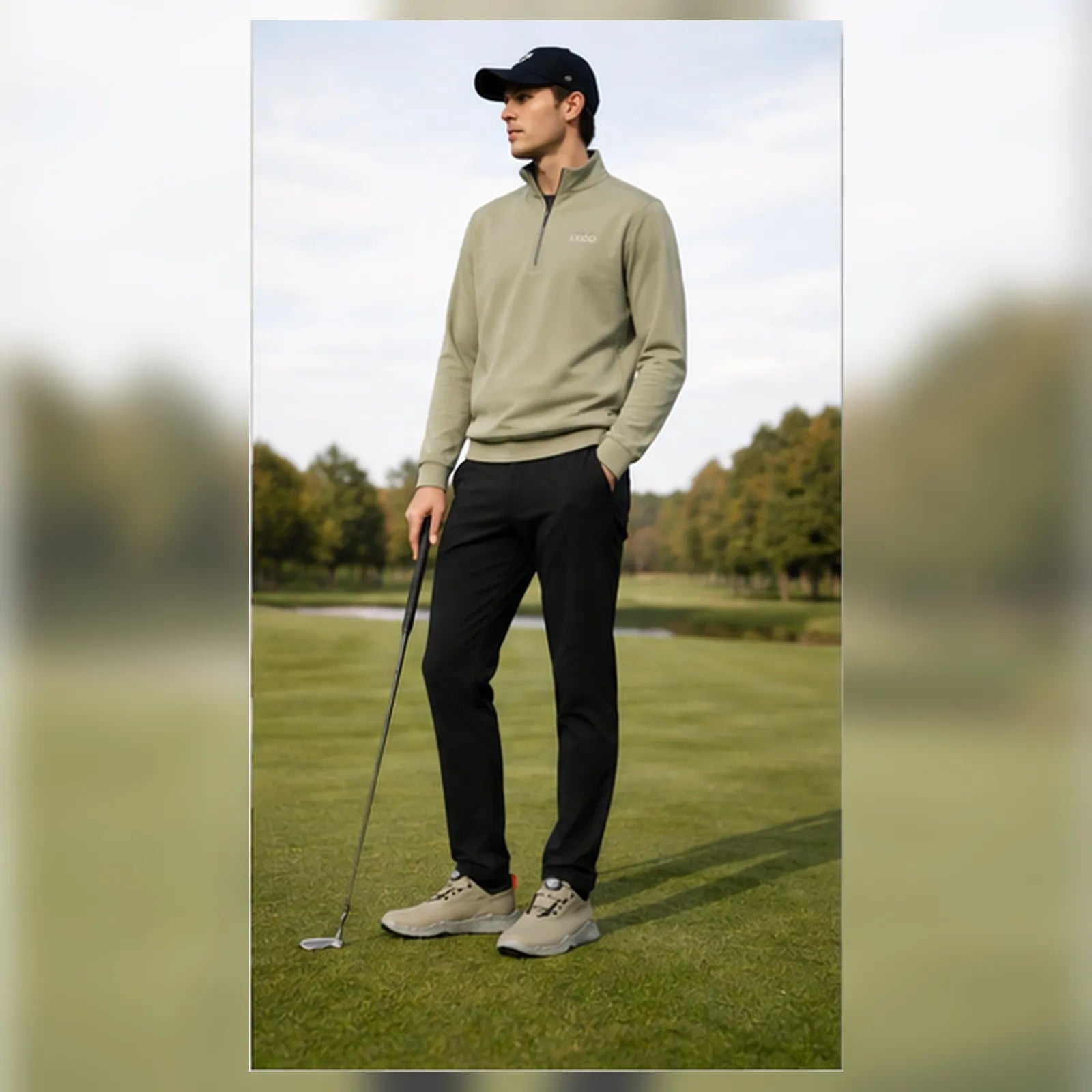 ECCO M Golf BIOM H5 BOA men's green golf shoes for outdoor course use