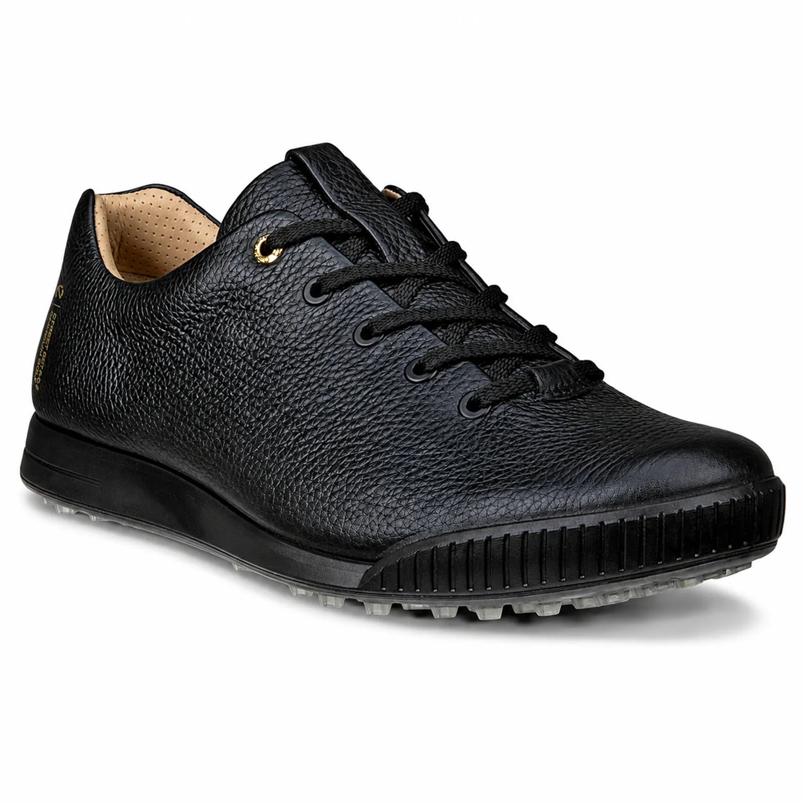 ECCO Golf Street Retro Hybrid men's black leather spikeless golf shoes