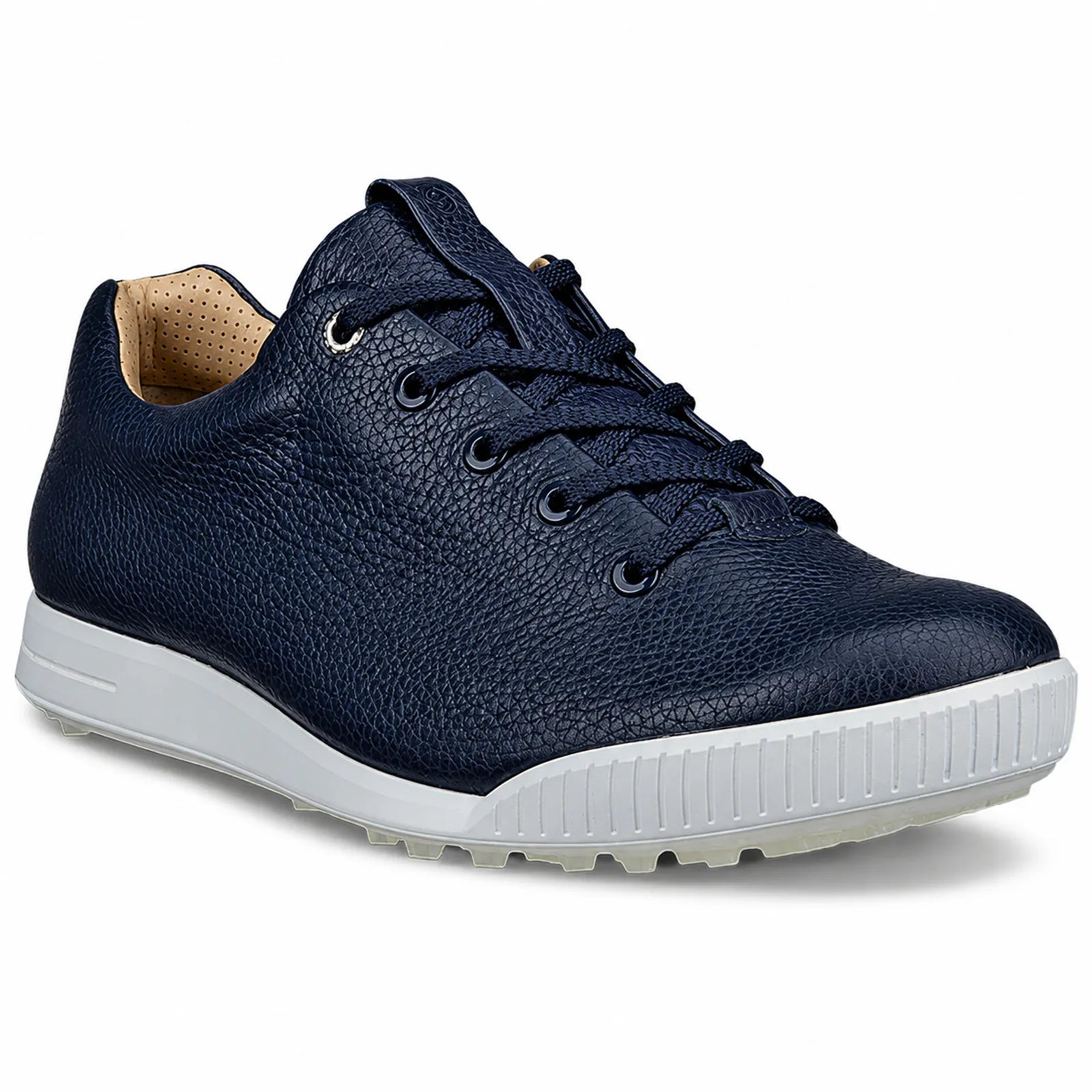 ECCO Golf Street Retro Hybrid men's marine leather spikeless golf shoes