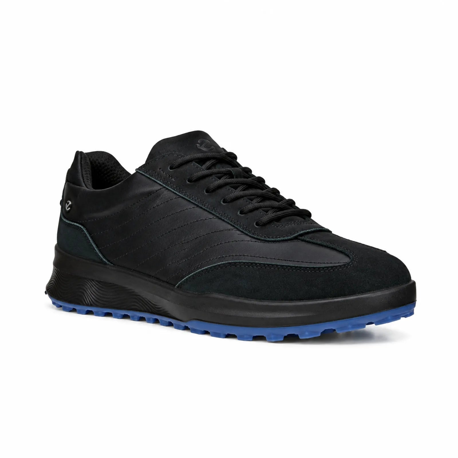ECCO Golf Street Vibe women's black leather golf shoes with waterproof outdoor design