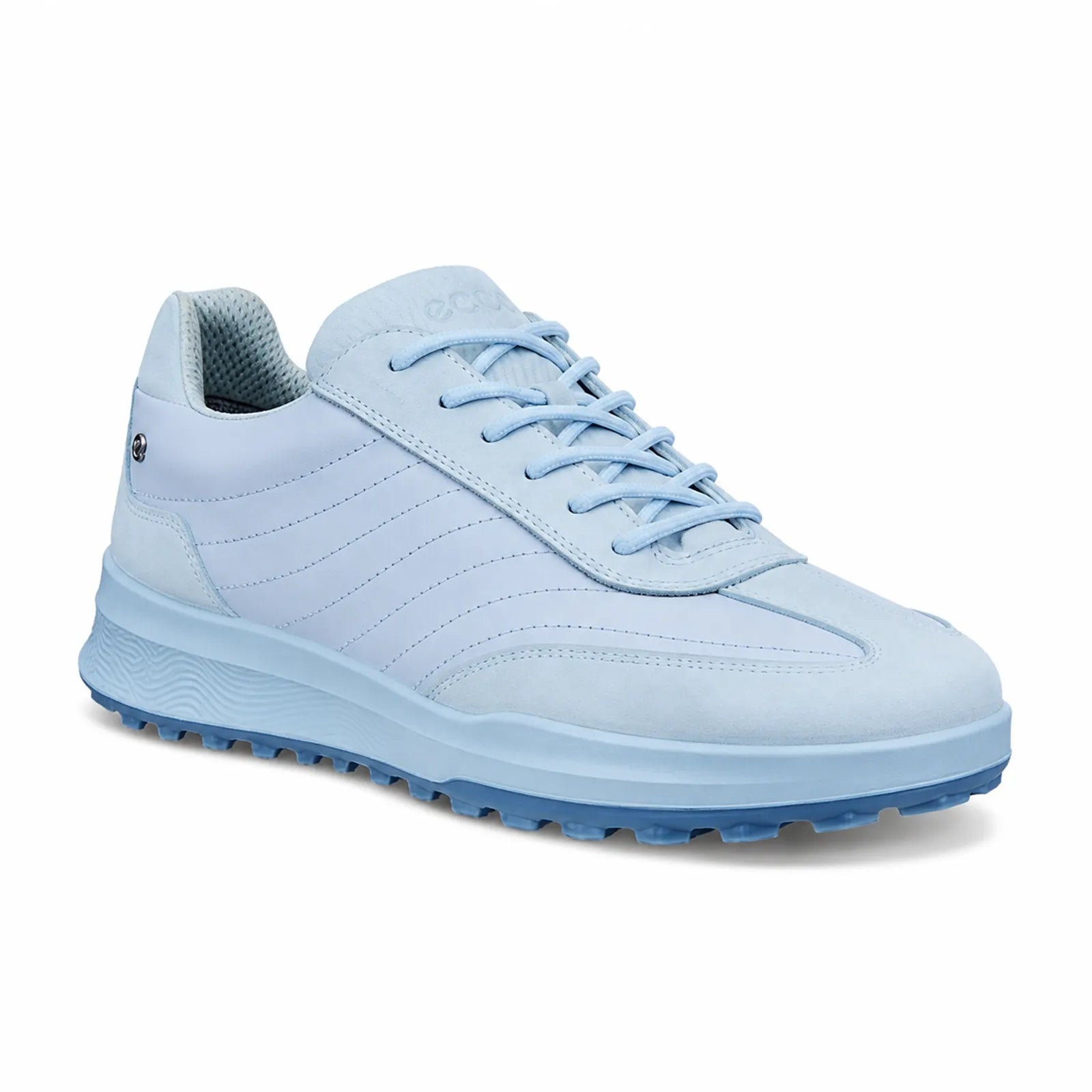 ECCO Golf Street Vibe women's blue leather golf shoes with waterproof outdoor design