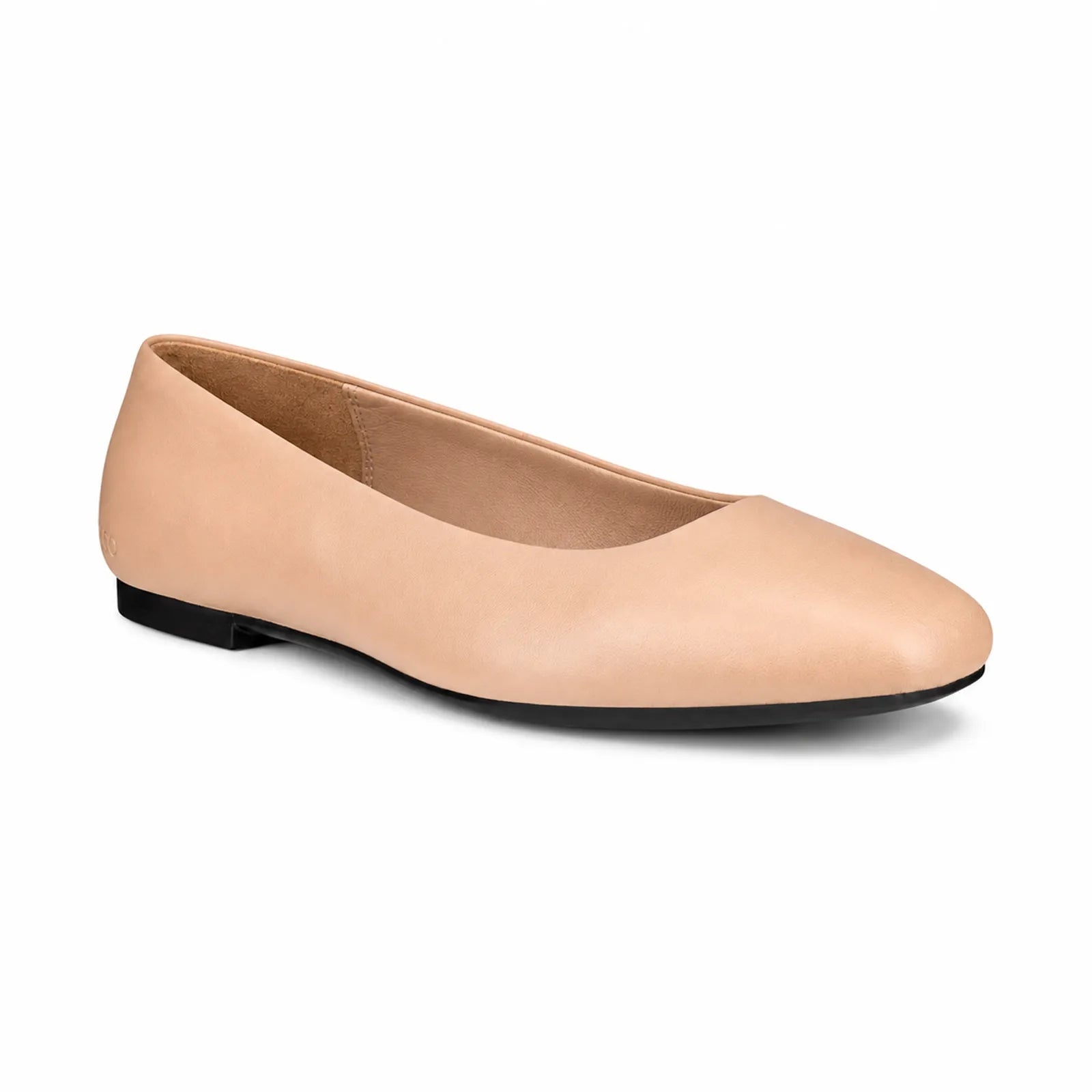 ECCO Margot women's beige leather ballerina shoes with elegant slip-on design and everyday comfort