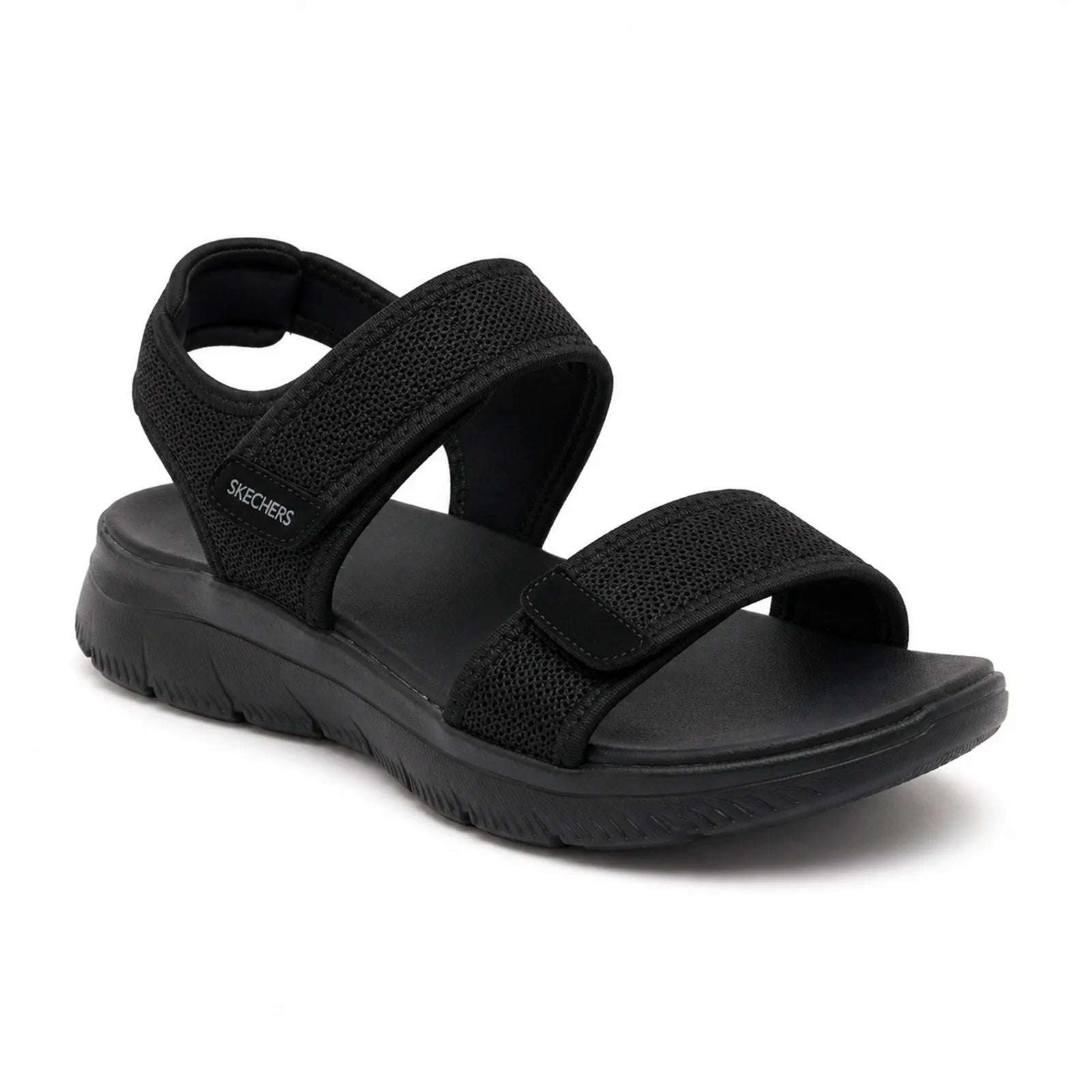 Skechers Summits women’s black sandals with two adjustable hook-and-loop straps