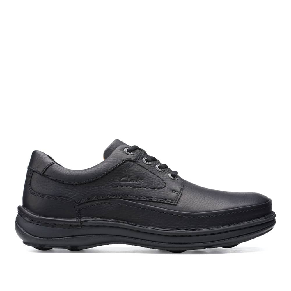 Clarks Nature Three 20339008 Men's Classic Shoes Black Leather Premium ...
