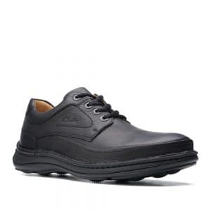 Clarks Nature Three Black Leather. Premium Shoes