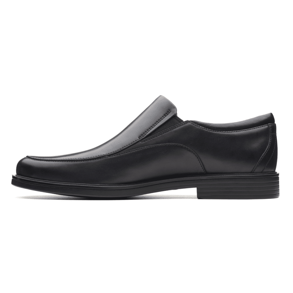 Clarks Un Aldric Walk Black Leather Shoes - 121 Shoes