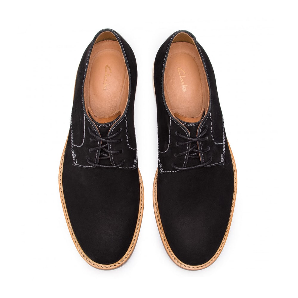 Clarks Atticus Lace Black Leather - 121 Shoes