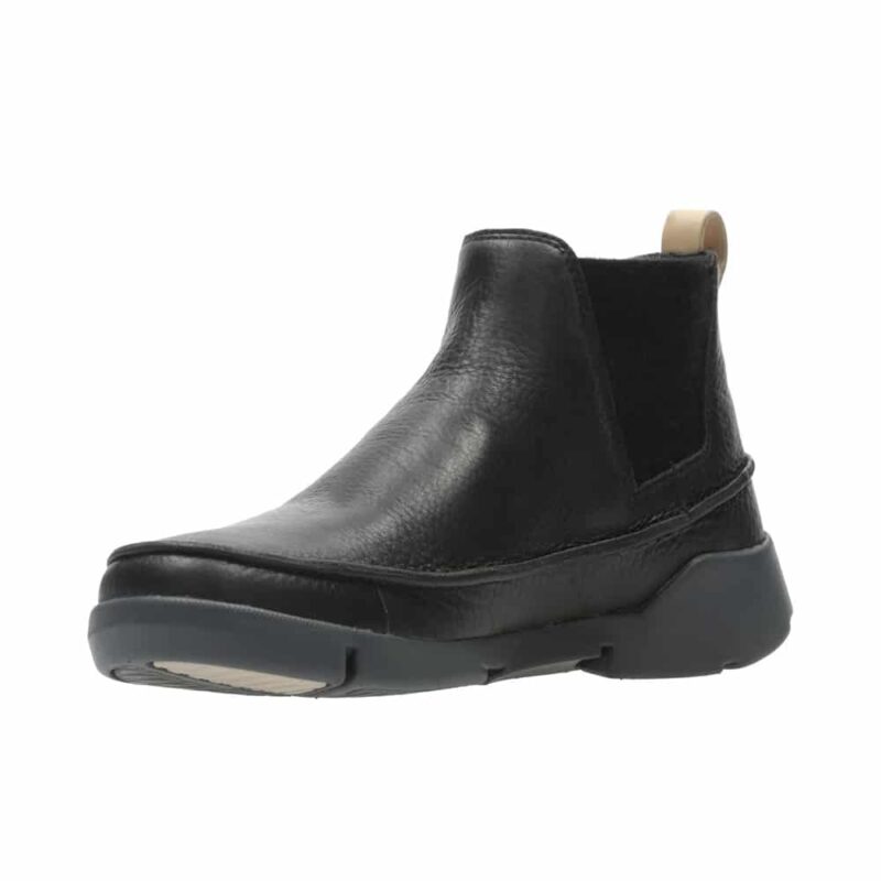 Clarks Tri Poppy - Women's ankle boots in black leather.