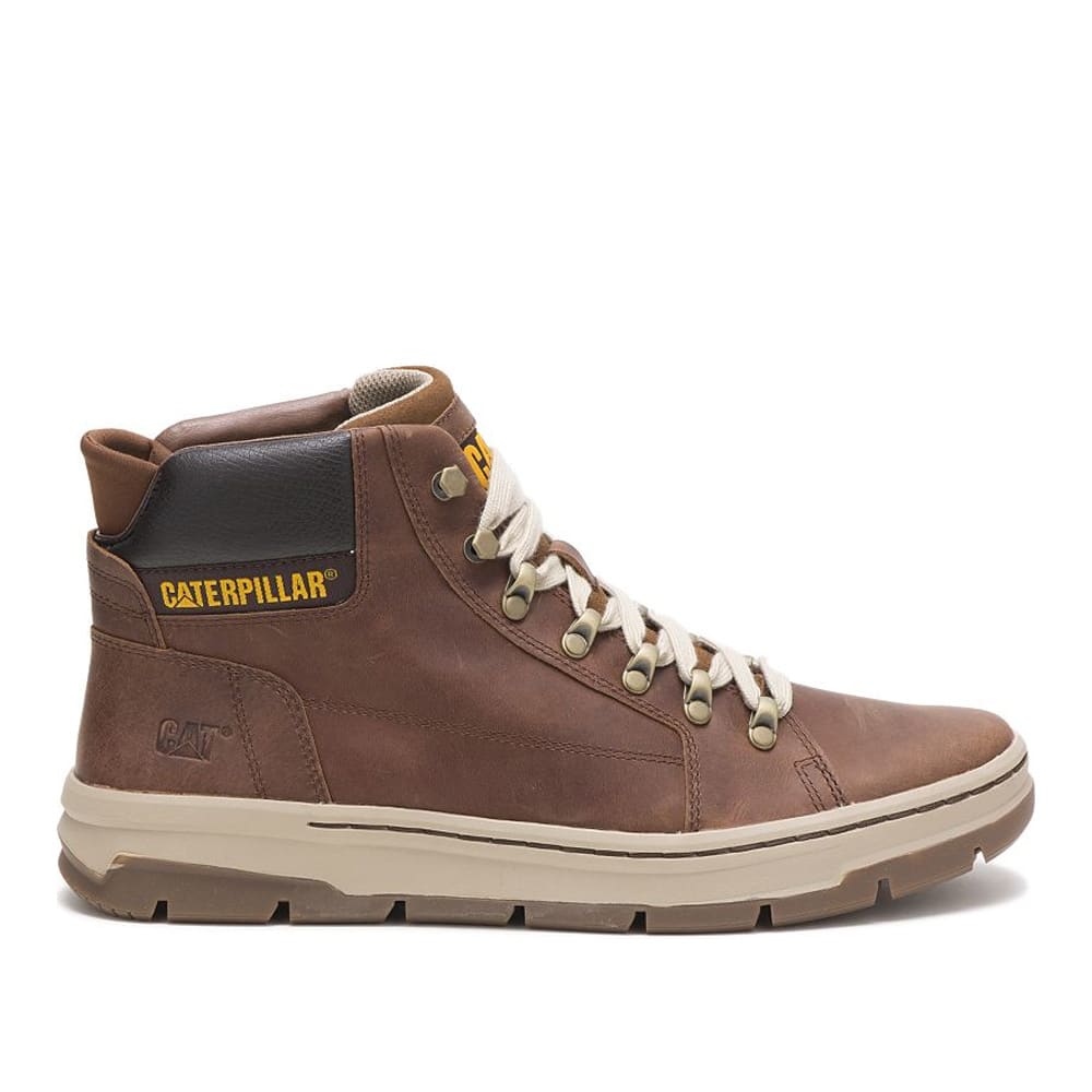 CATERPILLAR IRONDALE LEATHER CASUAL ANKLE BOOTS Brown