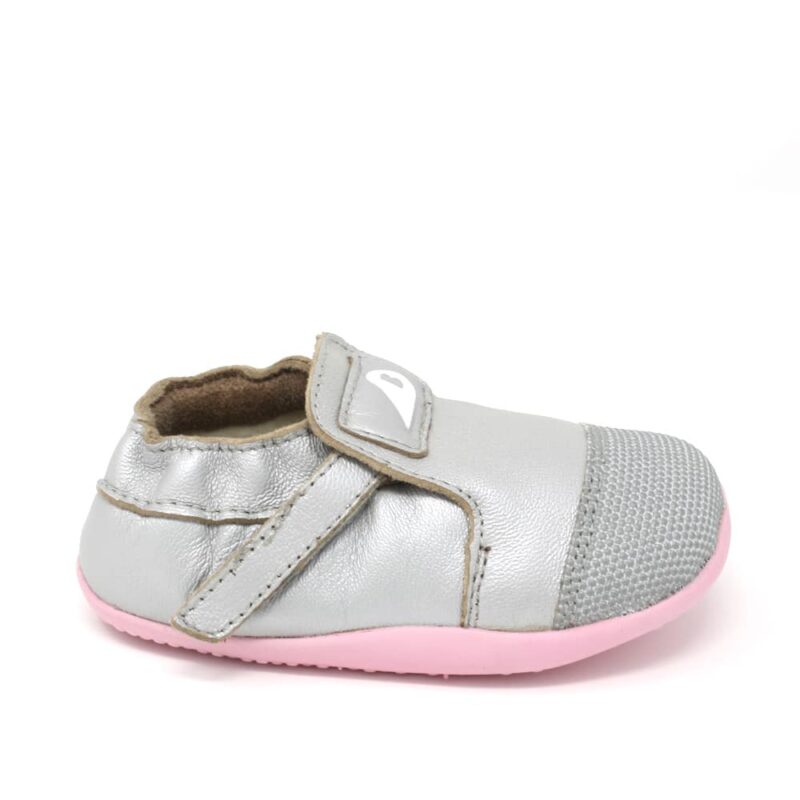 The classic Bobux Xplorer Arctic Silver. Suitable for first-walkers.