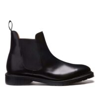 Solovair Black Chelsea Boot. Upper made from premium leather