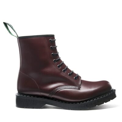 SOLOVAIR Oxblood 8 Eye Derby Boot. Made from quality leather.