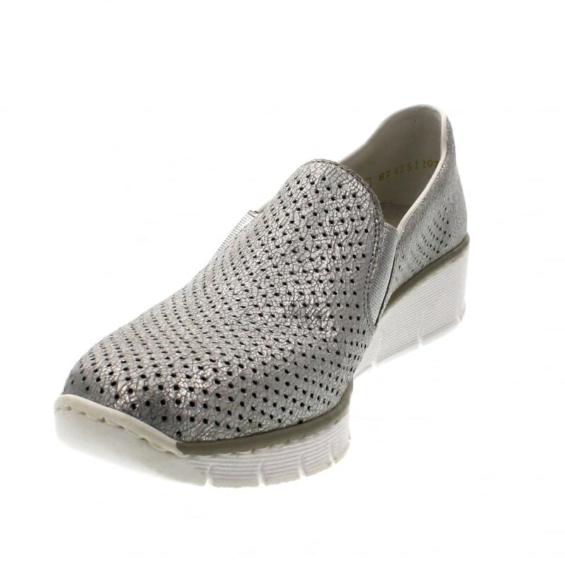 Rieker 53775-81 Silver. Premium Women's Shoes