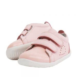 Bobux Grass Court Seashell + Pink. Premium Kids Shoes