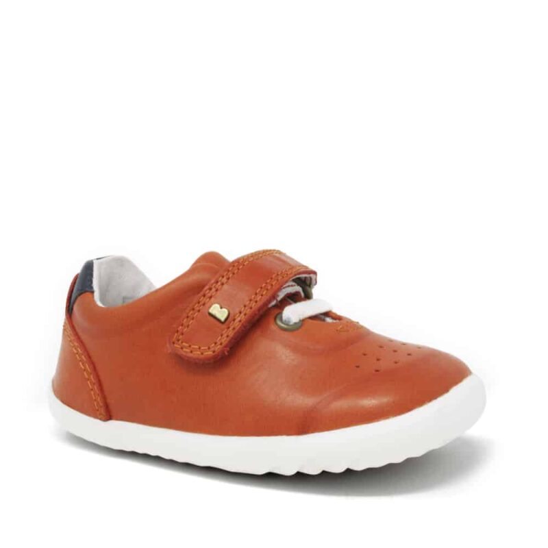 Bobux SU Ryder Paprika + Navy. Best shoes for growing feet.