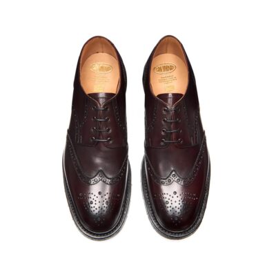 Solovair Burgundy 4 Eye Gibson Brogue. Made from quality leather