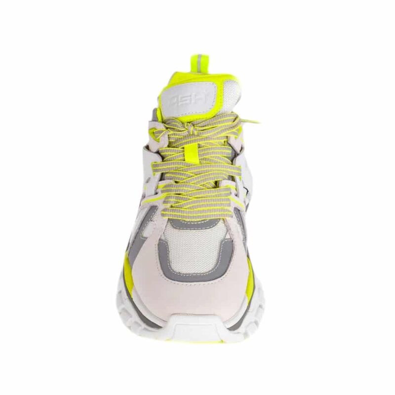 Ash Flash Trainers Grey & Neon Leather. Premium Shoes