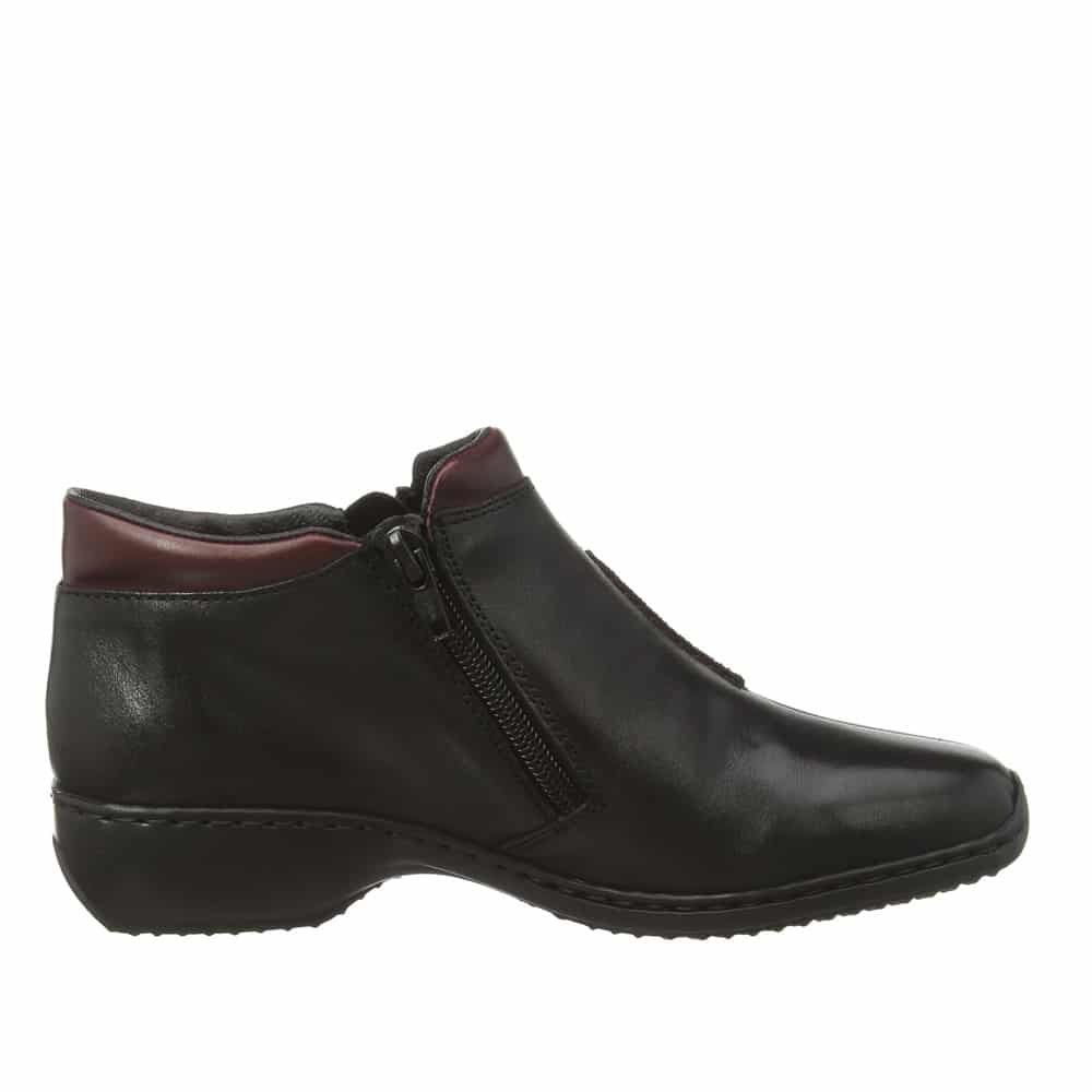 Rieker L3882-00 Ladies Black Combination Ankle Boots - 121 Shoes