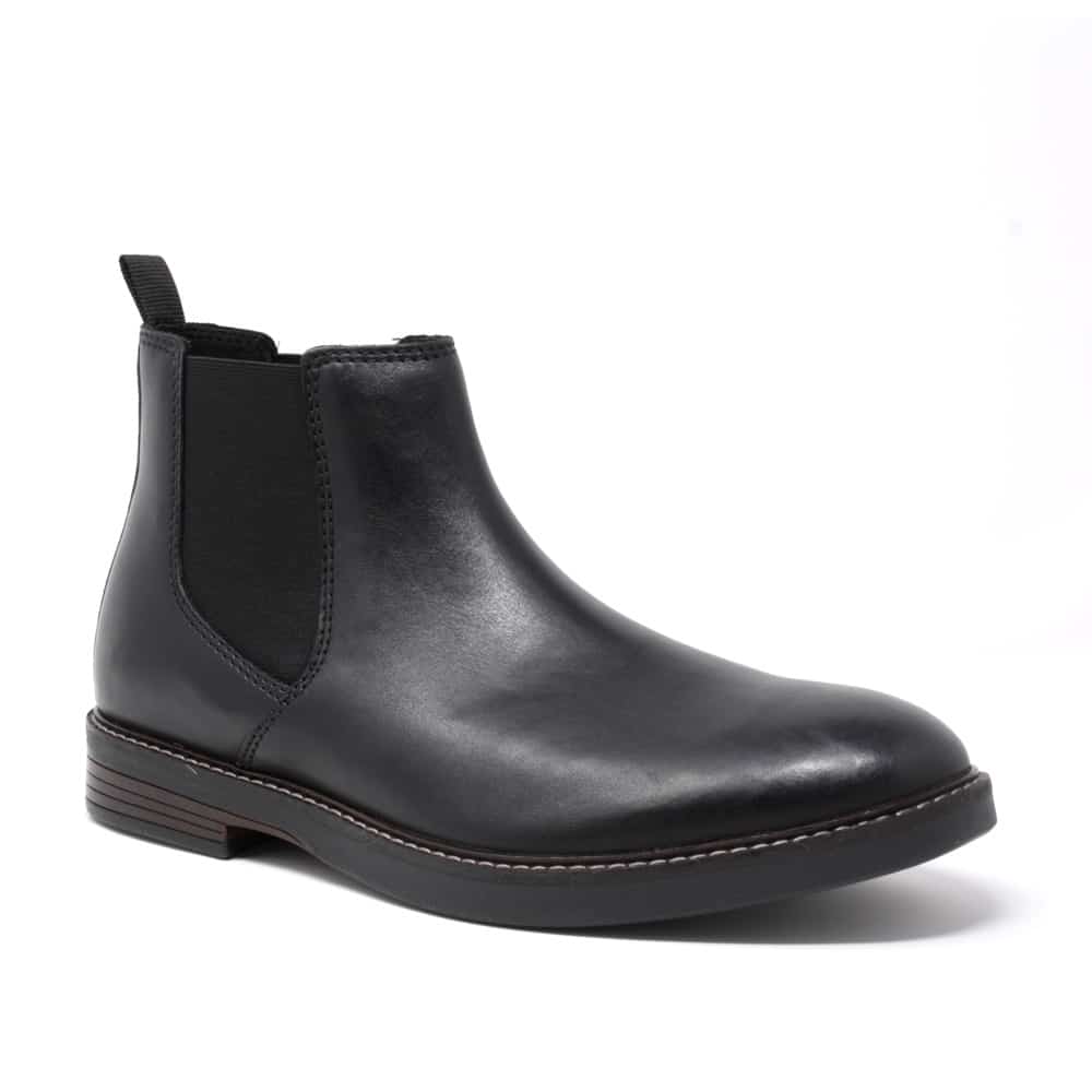 Clarks Paulson Up Black Leather Premium Shoes - 121 Shoes