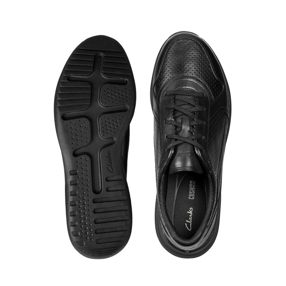 Clarks Sift Speed Black Leather Premium Shoes - 121 Shoes