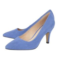 Lotus Holly Blue Microfibre Court Shoes. Premium Shoes