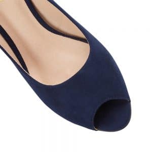 Lotus Tiffany Navy Microfibre Open Toe Sandal