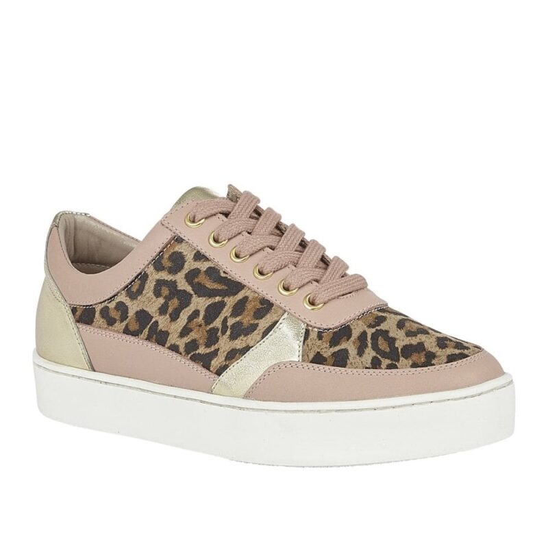 Lotus Venice Leopard Pink Leather. Premium Shoes.