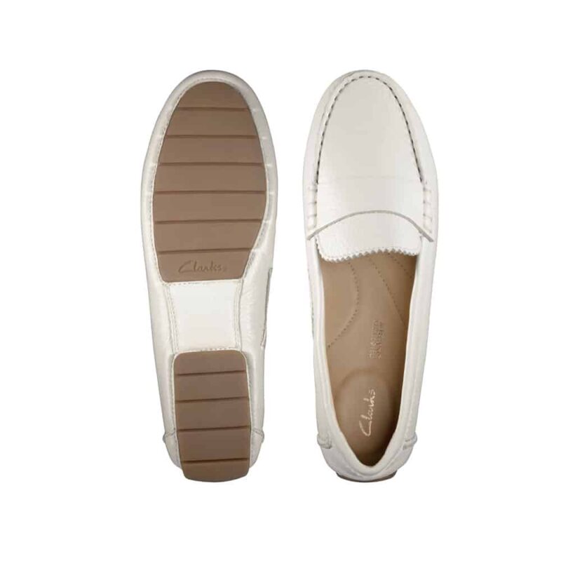 Clarks C Mocc White Leather. Premium Shoes