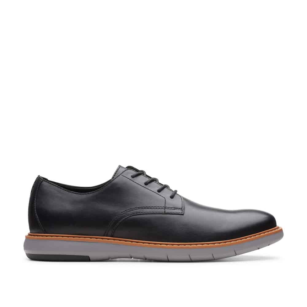 Clarks Draper Lace Oxford Flat Black Premium Men's Shoes. - 121 Shoes