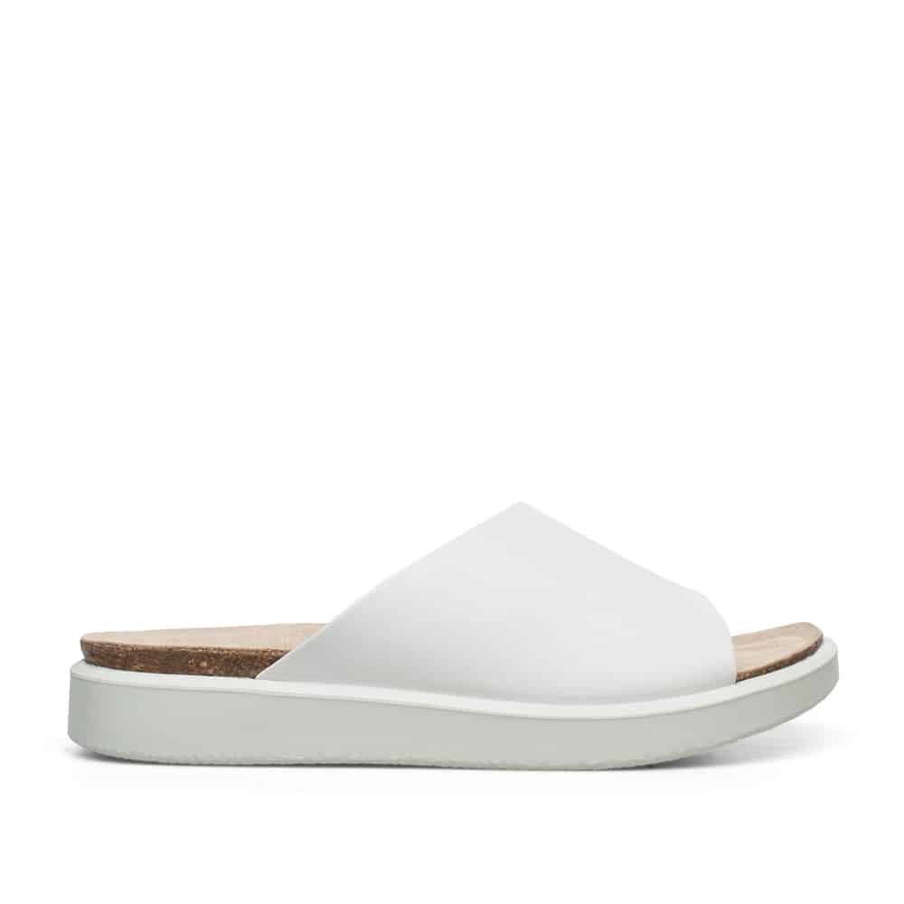 Ecco Corksphere Sandal Bright White Premium Leather - 121 Shoes