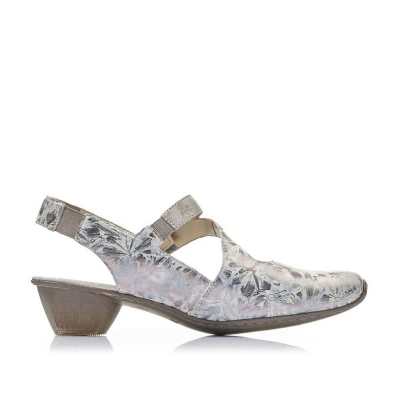Rieker 49787-90 Ladies Metallic Slingback Shoes