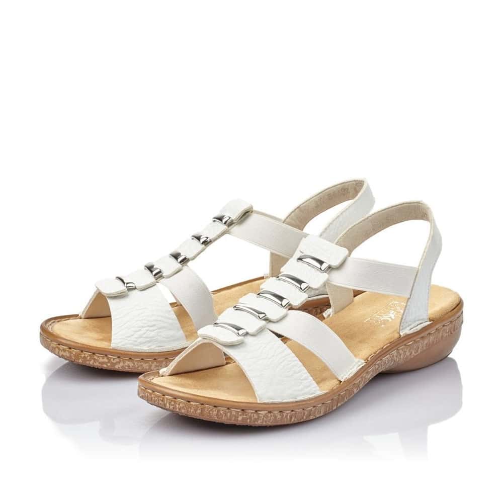 Rieker 62850-80 Ladies White Sling Back Sandals - 121 Shoes