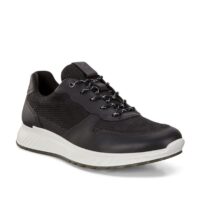 Ecco ST. 1 M Black. Premium Black Leather Shoes