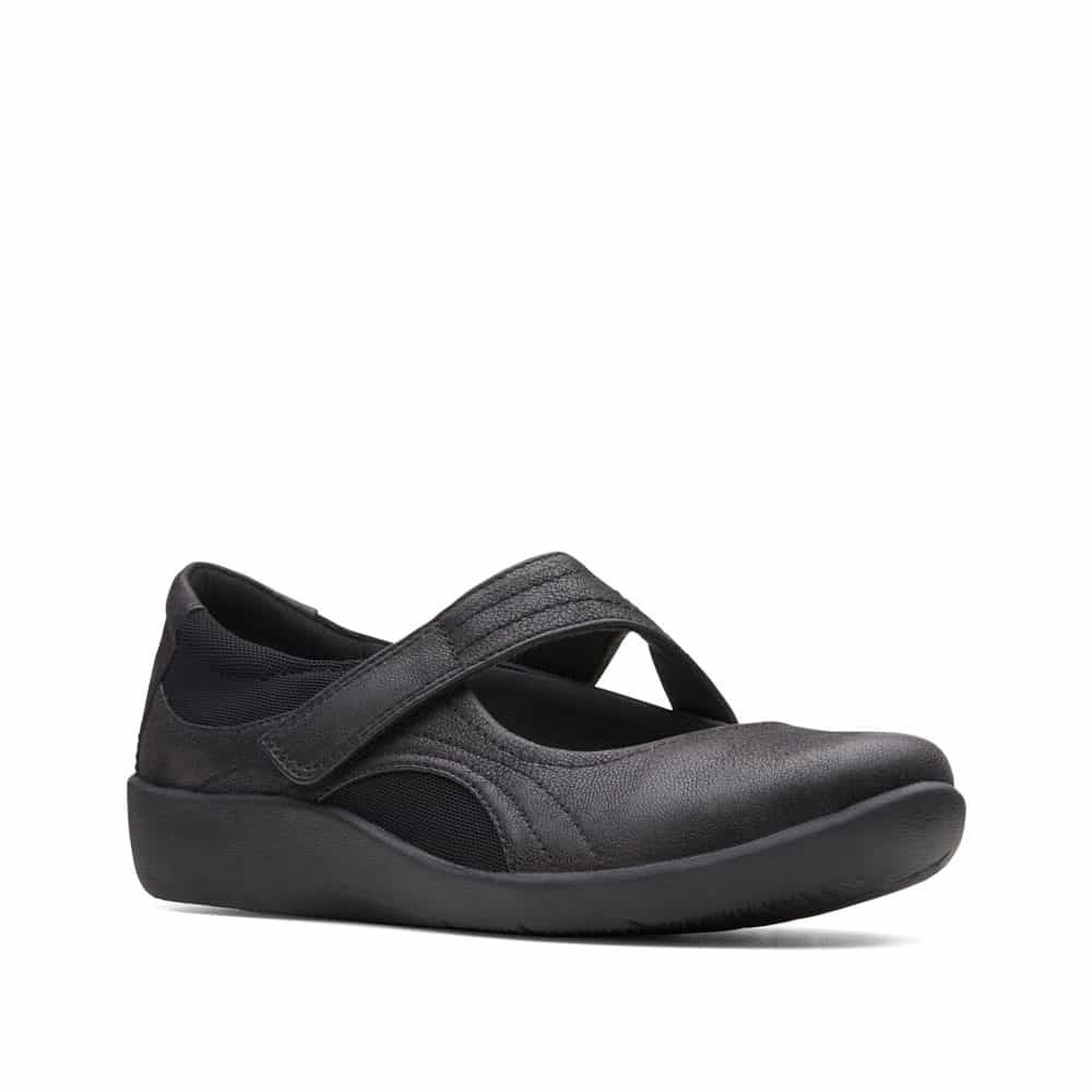 Clarks Sillian Bella Black Premium Leather Shoes - 121 Shoes