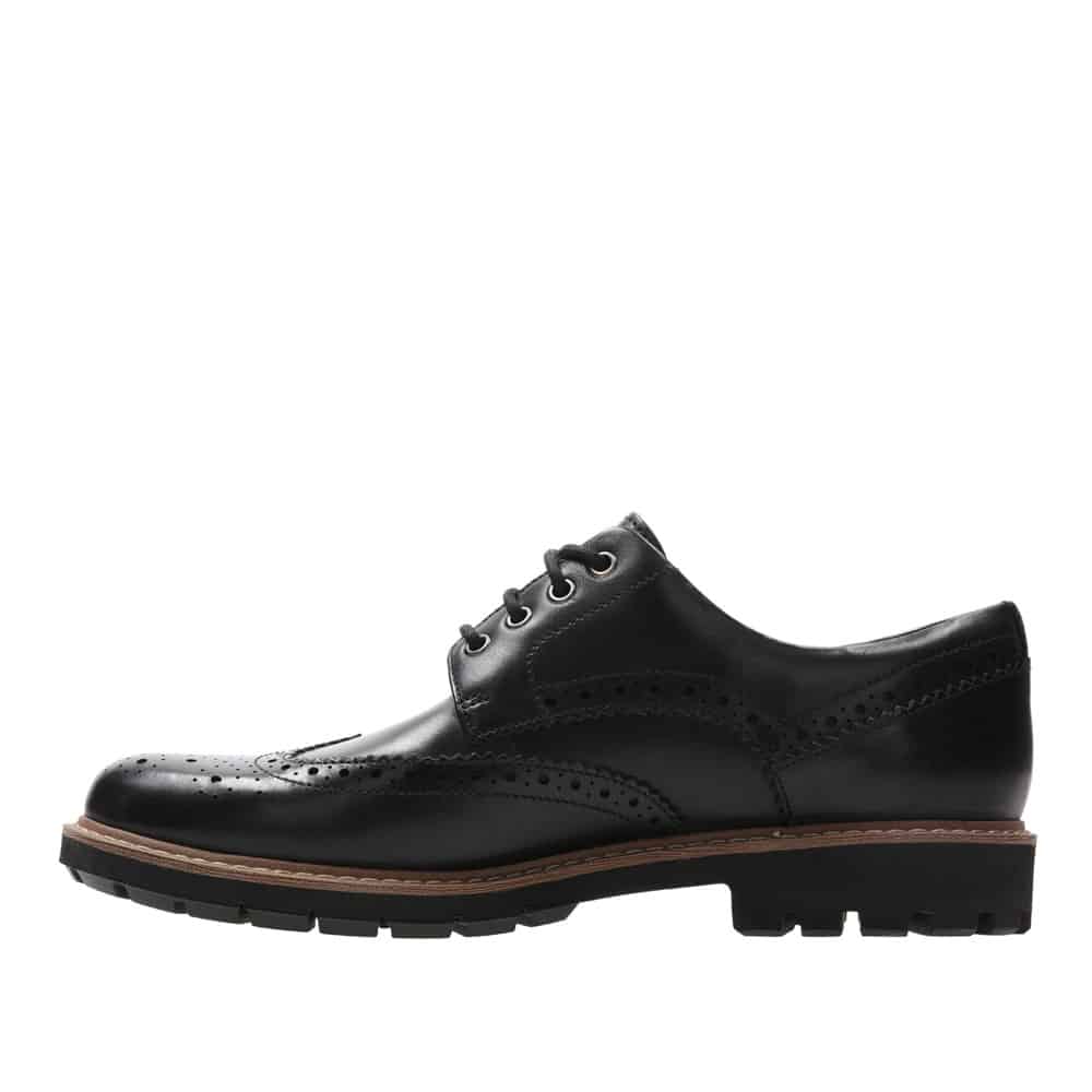 Clarks Batcombe Wing Black Premium Leather - 121 Shoes