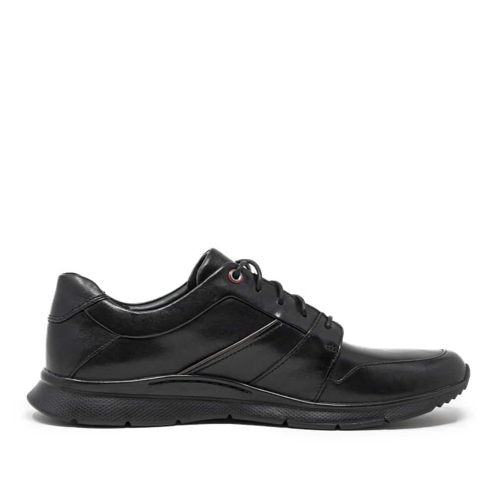 Clarks Un Tynamo Flow Black Leather Premium Shoes - 121 Shoes