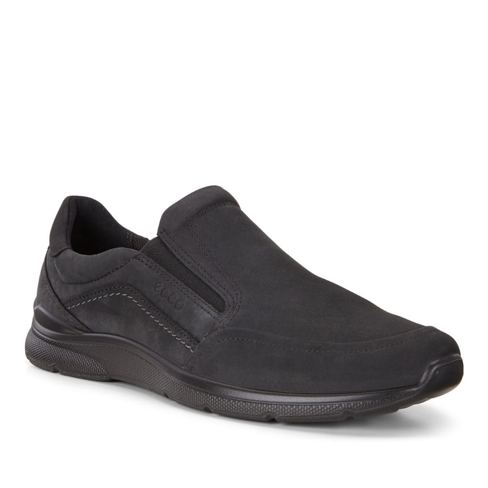 Ecco Irving Black Yabuck Slip-On Premium Leather Shoes - 121 Shoes