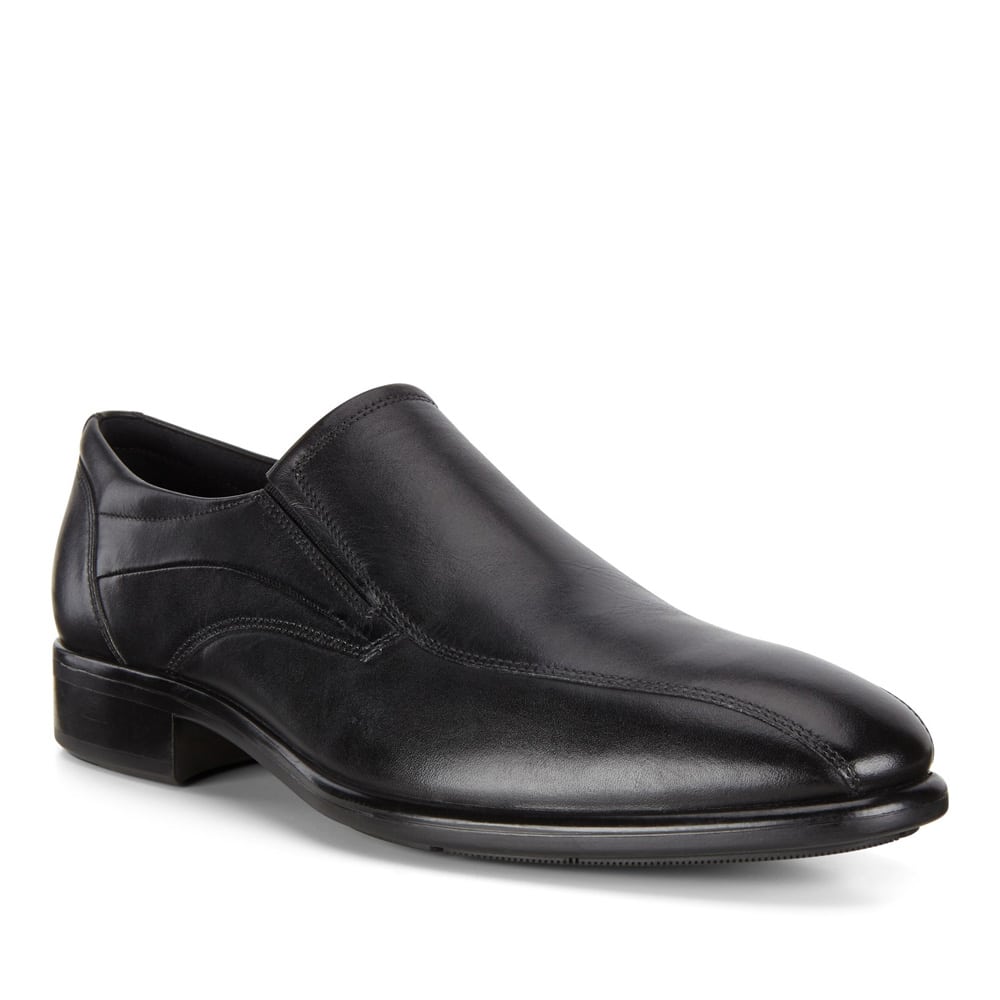 Ecco Citytray Black Santiago Slip On Premium Shoes - 121 Shoes