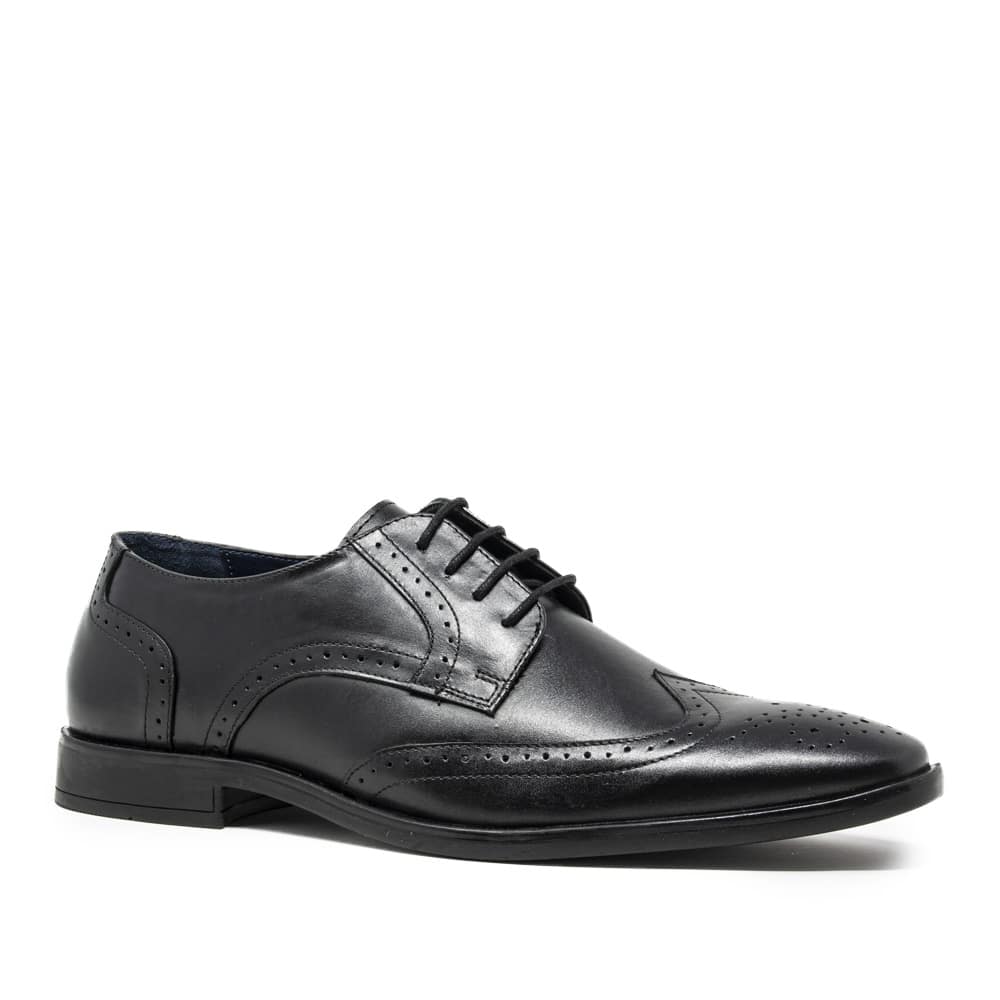 Lotus Milton Black Leather Premium Shoes - 121 Shoes