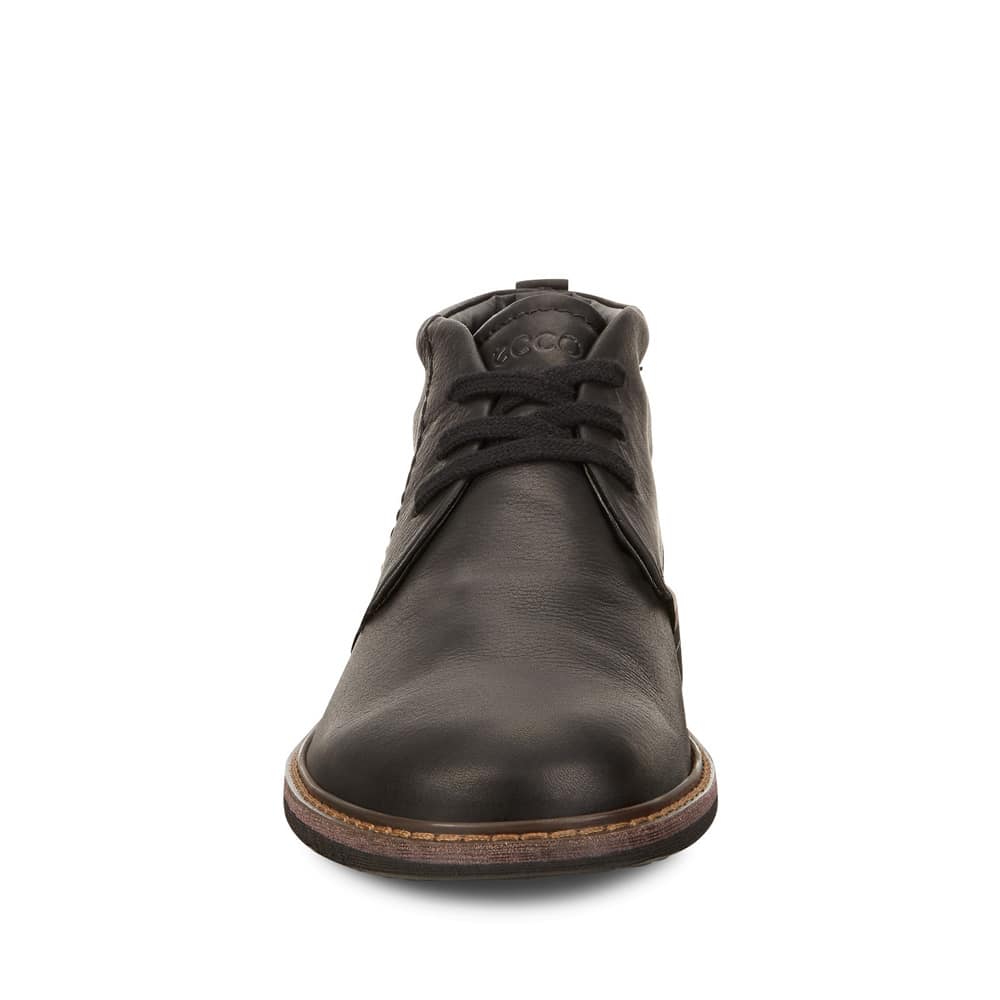 Ecco Turn Black Premium Leather Shoes - 121 Shoes