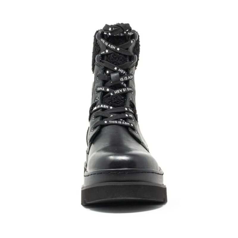 Ash Siberia Shearling Boots Black Leather