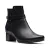 Clarks Un Damson Mid Black Leather