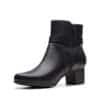 Clarks Un Damson Mid Black Leather