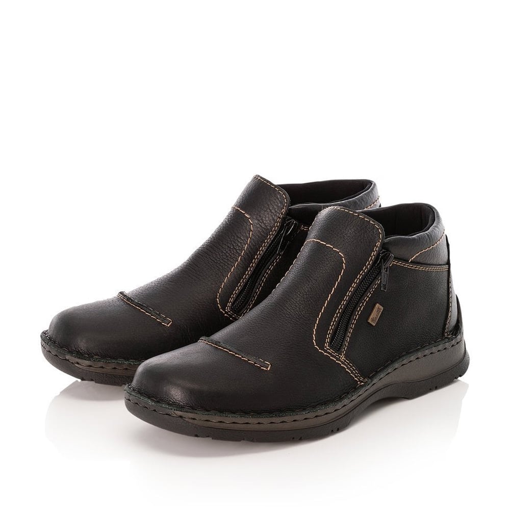 Rieker 05372-00 Men's Black Zip Up Ankle Boots Footware - 121 Shoes