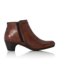 Rieker 70551-24 Ladies Brown Zip Up Ankle Boots