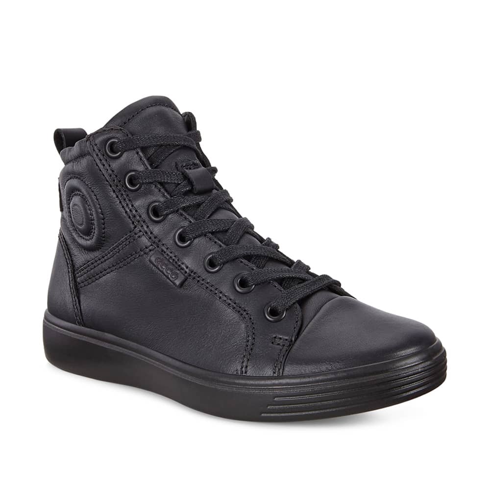 Ecco S7 Teen Black Ankle Boots Premium Footware - 121 Shoes