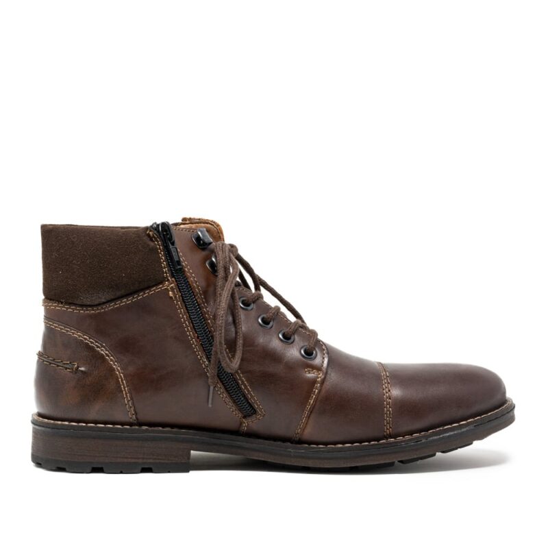 Rieker F5514-26 Men's Brown Zip Up Ankle Boots